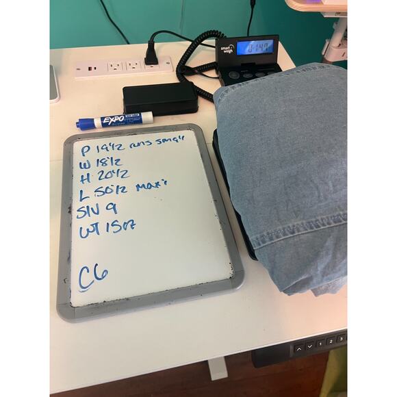 Misslook Denim Maxi Dress XL (Runs L) Sleeveless Blue Jean Dress Minimal Pockets - Picture 8 of 8